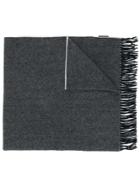 Canada Goose Fringed Knitted Scarf - Black