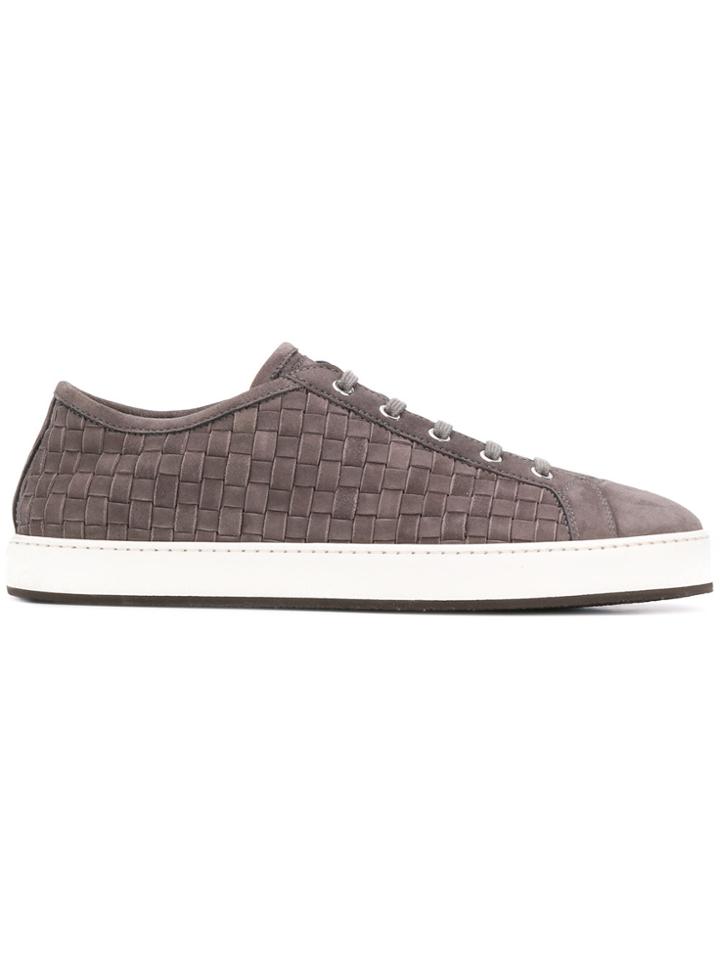 Santoni Woven Low Top Sneakers - Grey