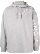 Wooyoungmi Embroidered Logo Hoodie - Grey