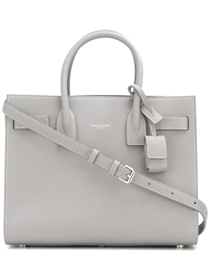 Saint Laurent Classic Baby Sac De Jour Tote - Grey