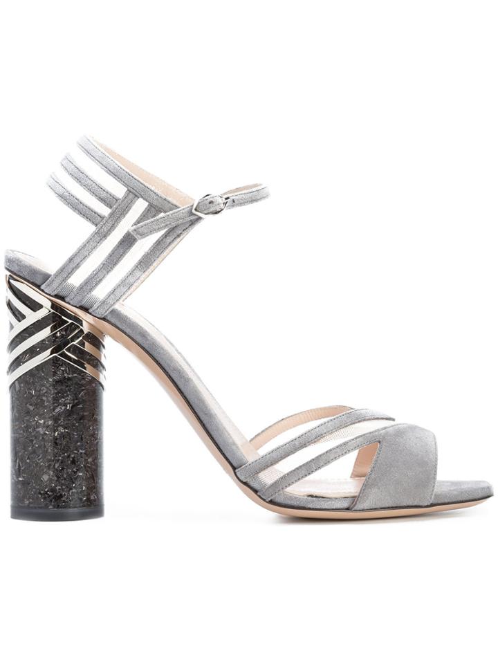 Nicholas Kirkwood 105mm Zaha Sandals - Grey