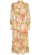Zimmermann Floral Print Swing Midi Dress - Multicolour