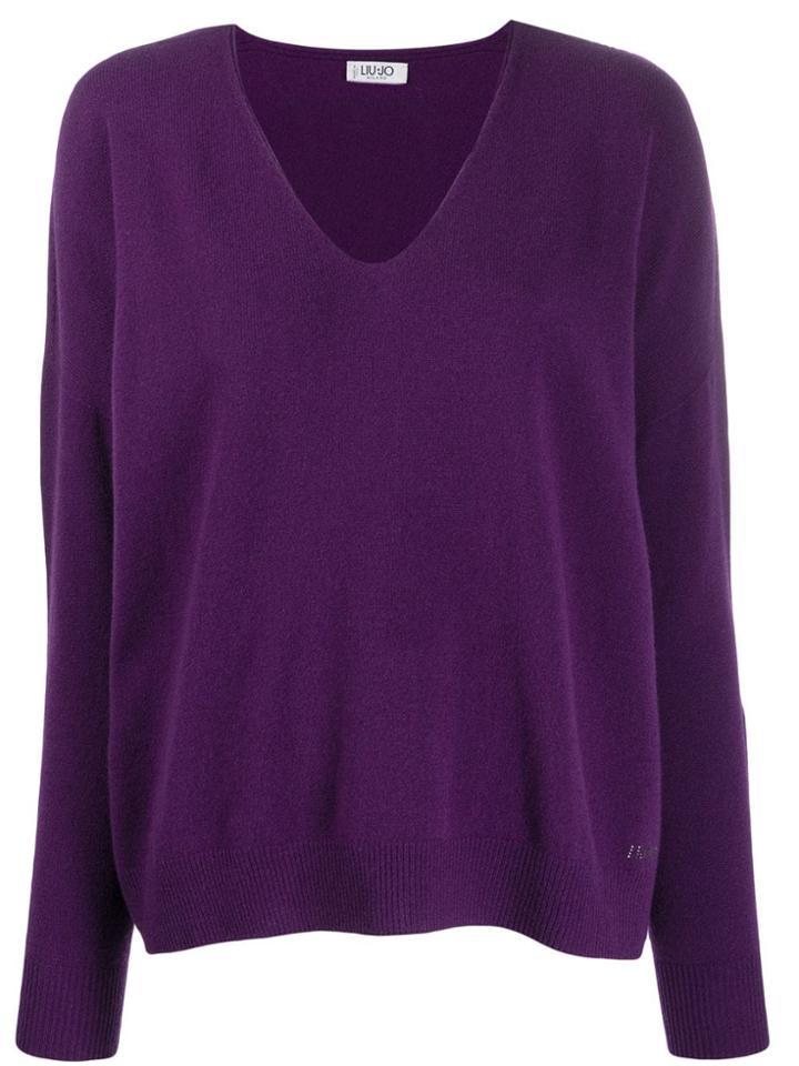 Liu Jo V-neck Sweater - Purple