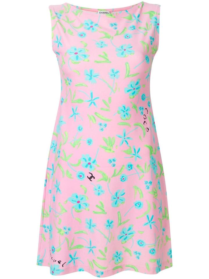 Chanel Pre-owned Floral Print Dress - Pink