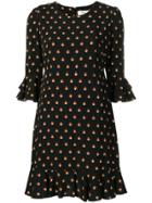 Dvf Diane Von Furstenberg Elly Printed Mini Dress - Black