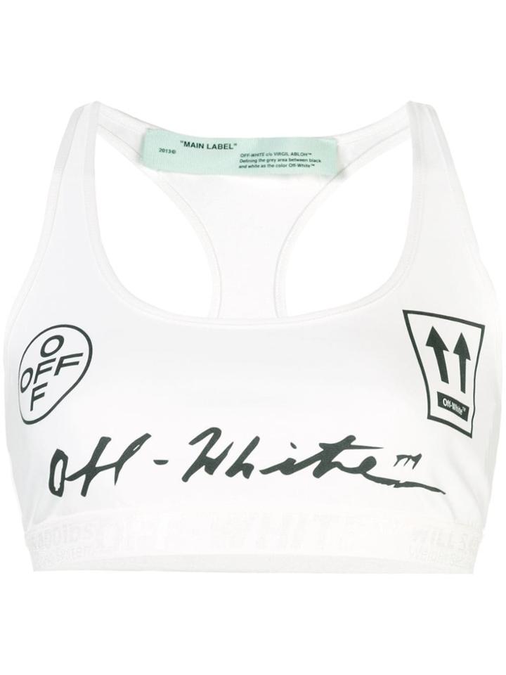 Off-white Logo Print Sports Bra