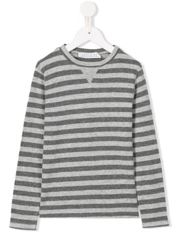 Opililai Striped T-shirt, Boy's, Size: 10 Yrs, Grey