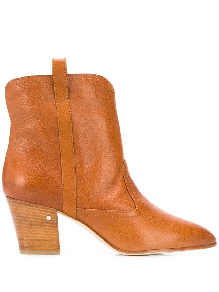 Laurence Dacade Block Heel Boots - Leather Color