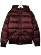 Emporio Armani Kids Teen Panelled Padded Jacket - Red