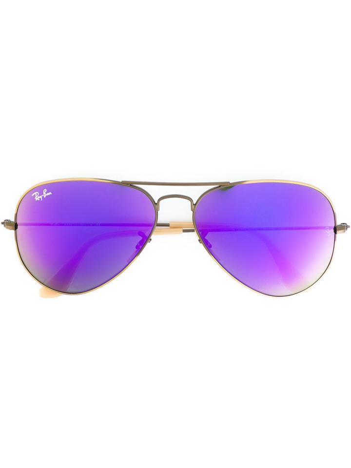 Ray-ban - Aviator Frame Sunglasses - Unisex - Acetate/metal (other) - 58, Nude/neutrals, Acetate/metal (other)