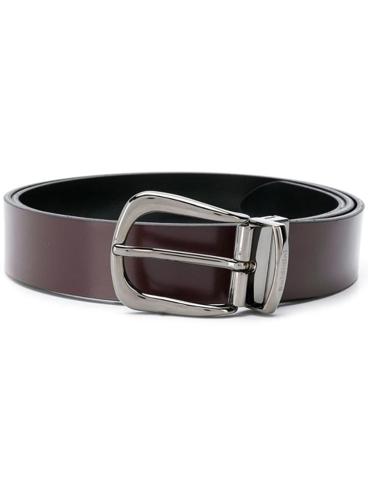 Baldinini Silver Buckle Belt - Red
