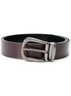 Baldinini Silver Buckle Belt - Red