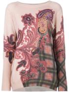 Etro Paisley Print Jumper, Women's, Size: 38, Pink/purple, Cashmere/wool