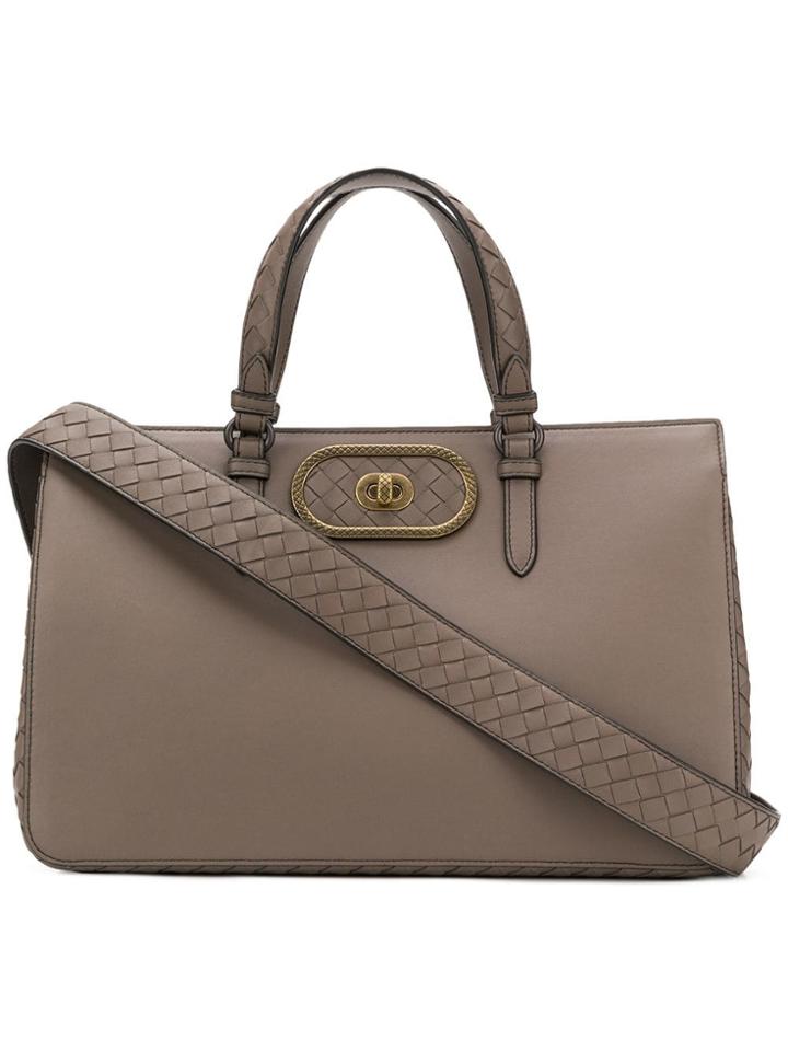 Bottega Veneta Ellittica Tote Bag - Grey
