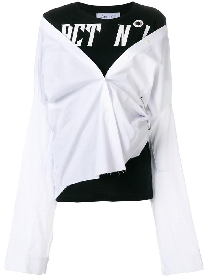 Act N&deg;1 Layered Asymmetric Shirt - White