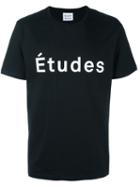 Études Logo Print T-shirt, Men's, Size: Large, Black, Cotton