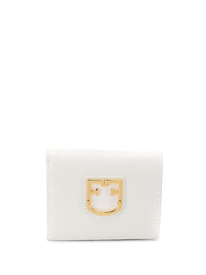 Furla Logo Plaque Purse - White