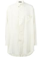 Yohji Yamamoto Vintage Button Hole Detail Shirt, Men's, Size: Medium, Nude/neutrals
