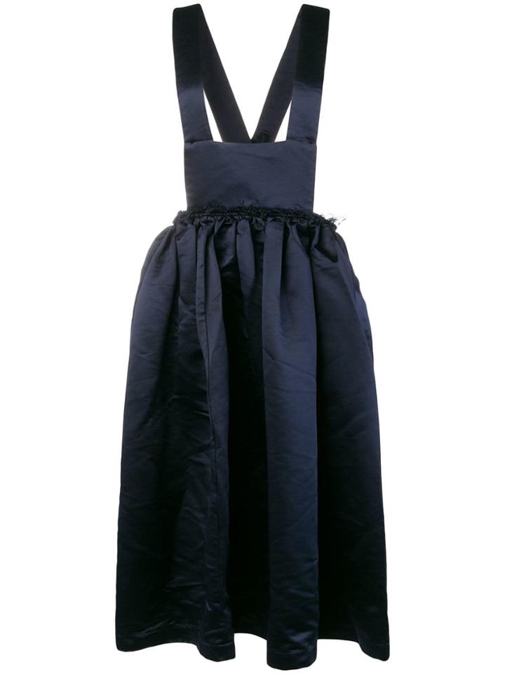 Comme Des Garçons Comme Des Garçons Pinafore Midi Dress - Blue