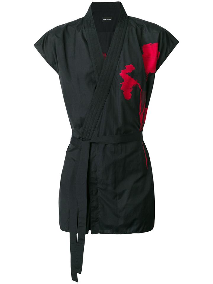 Emporio Armani Sleeveless Karategi Shirt - Black