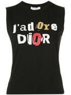 Christian Dior Vintage Sleeveless Shirt Top - Black