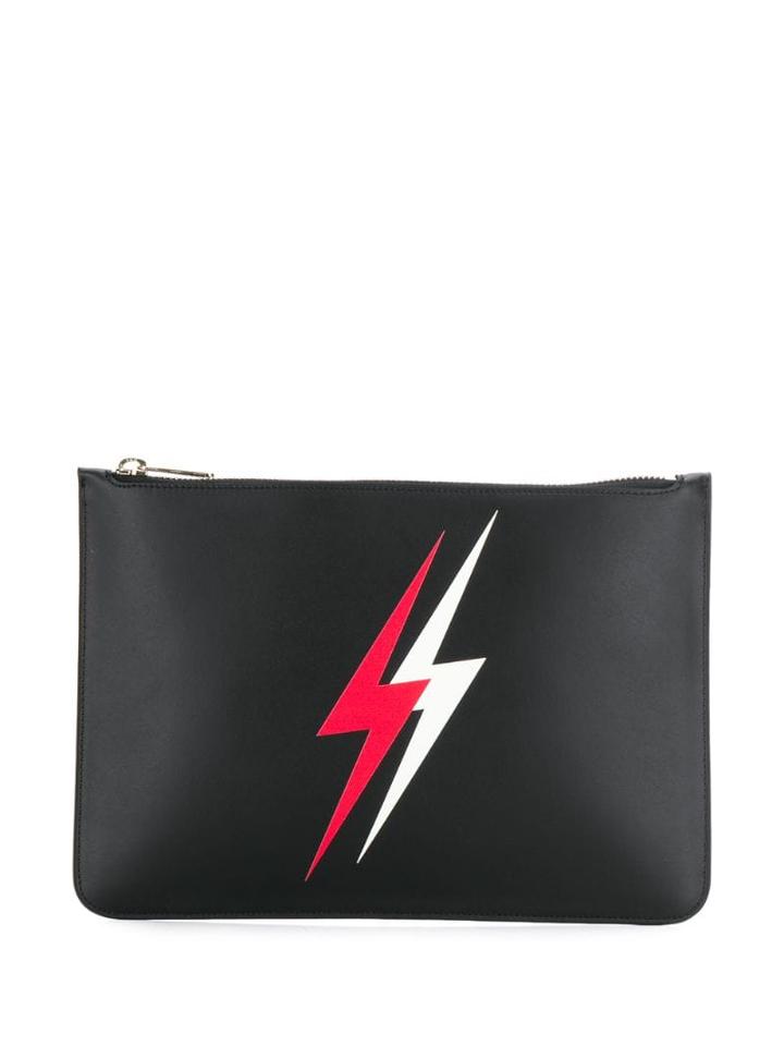 Neil Barrett Medium Lightning Pouch - Black