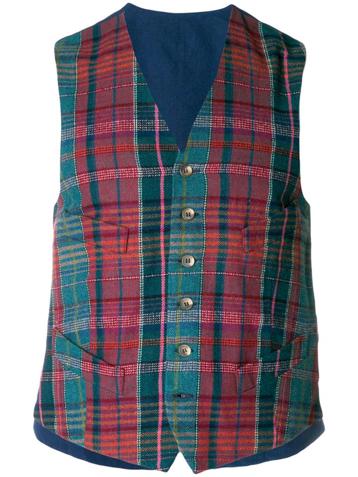 Fortela Tartan Waistcoat - Blue