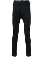 Julius Coated Drop-crotch Jeans - Black