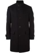 Boss Hugo Boss Single Breasted Coat, Men's, Size: 52, Black, Polyamide/acetate/viscose/virgin Wool