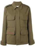 Ava Adore - Embroidered Pocket Military Jacket - Women - Cotton/spandex/elastane - 40, Green, Cotton/spandex/elastane