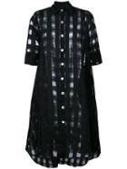 Ultràchic Sheer Shirt Dress, Women's, Size: 40, Black, Polyester
