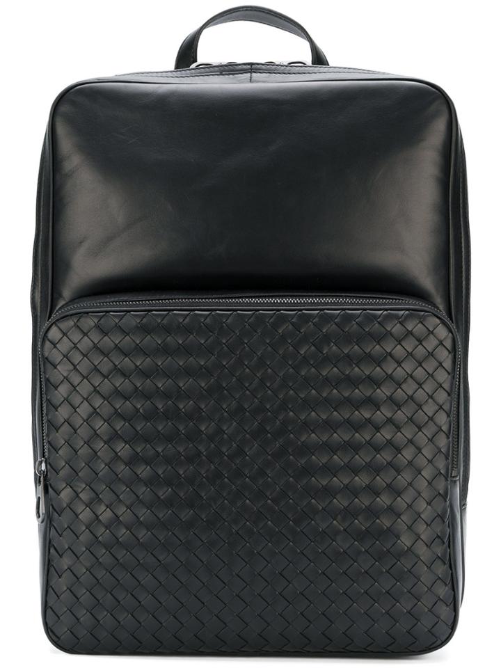 Bottega Veneta Square Top Backpack - Black
