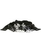 Msgm Embellished Belt, Women's, Black, Cotton/plastic/acetate