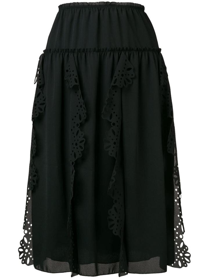 See By Chloé Loose Crocheted Skirt - Black