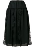 See By Chloé Loose Crocheted Skirt - Black