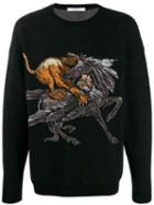 Givenchy Animal Motif Knitted Sweater - Black
