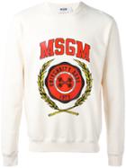 Msgm College Logo Sweatshirt, Men's, Size: Large, Nude/neutrals, Cotton
