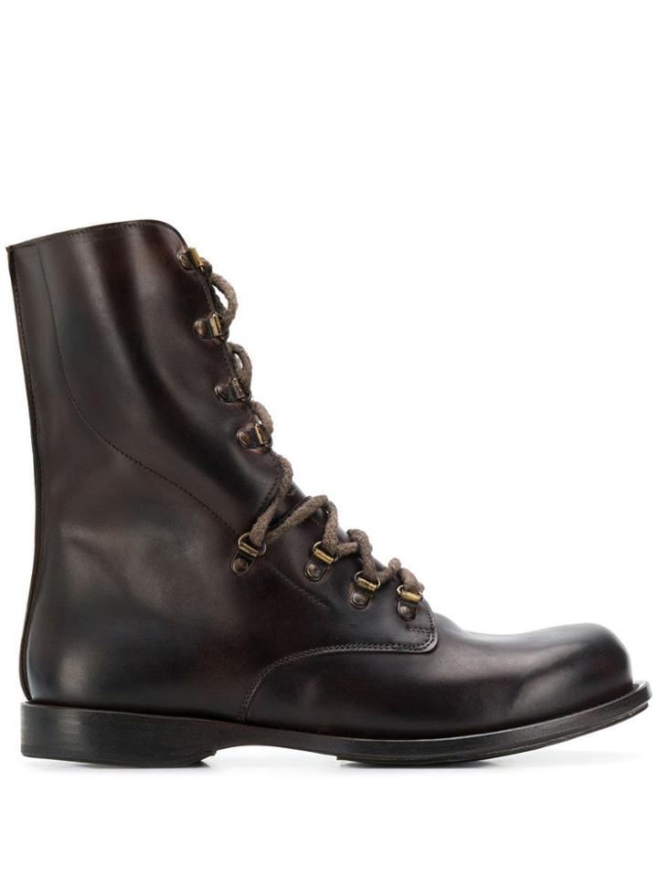 Cherevichkiotvichki Lace-up Combat Boots - Brown
