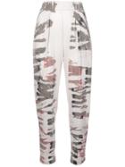 Raquel Allegra Easy Printed Tapered Trousers - White