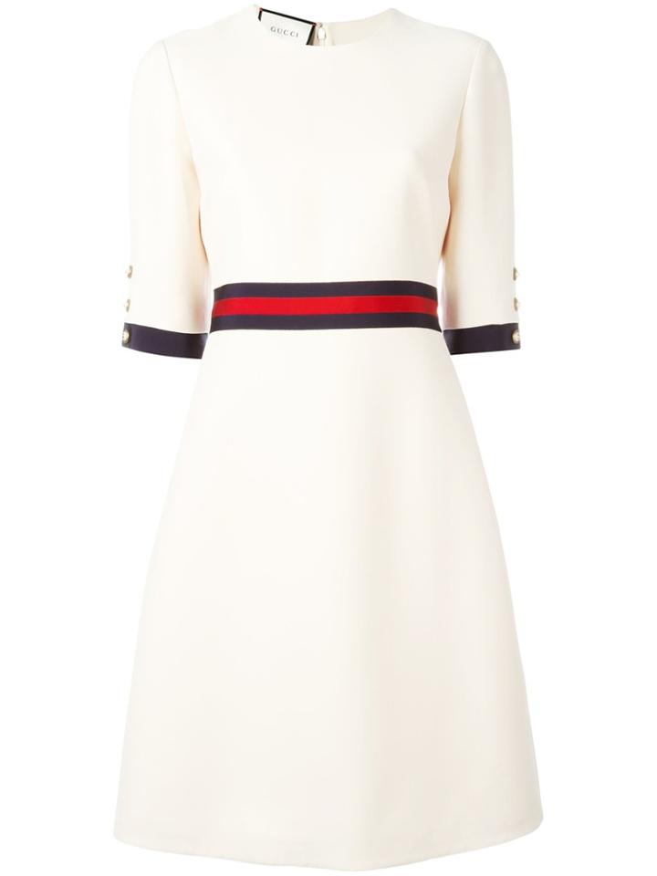 Gucci Web Waist Detail Dress - Nude & Neutrals