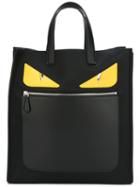 Fendi Bag Bugs Shopper Tote, Men's, Black, Leather/polyester