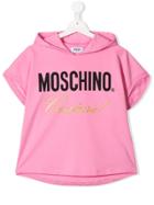 Moschino Kids Teen Couture Embroidered Hoodie - Pink