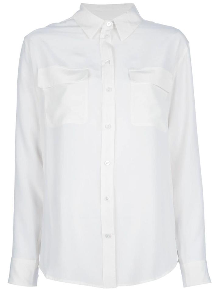 Equipment Semi-sheer Blouse - White