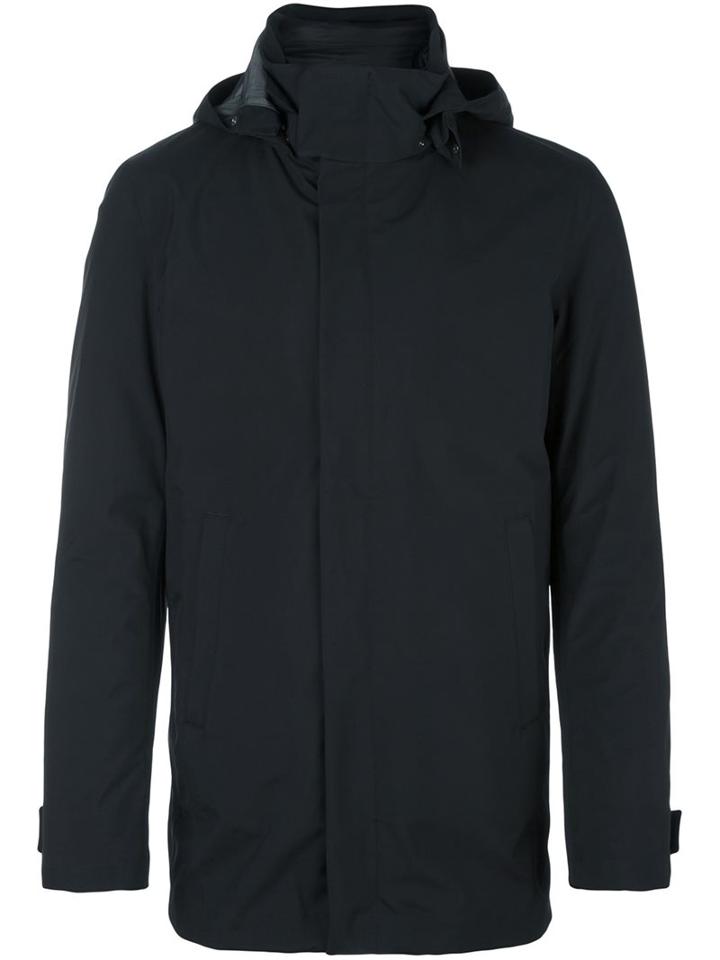 Herno Hooded Coat, Men's, Size: 50, Black, Polyamide/feather Down