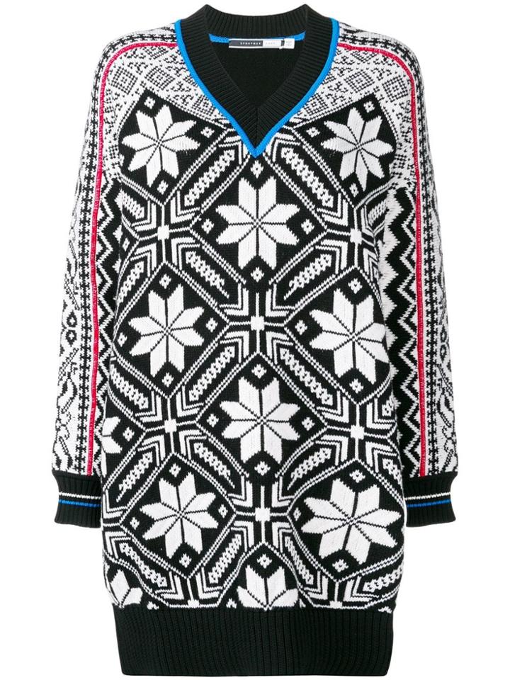 Sport Max Code Intarsia Knitted Dress - Black