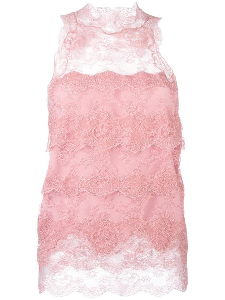 Ermanno Scervino Floral Lace Sleeveless Blouse