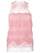 Ermanno Scervino Floral Lace Sleeveless Blouse