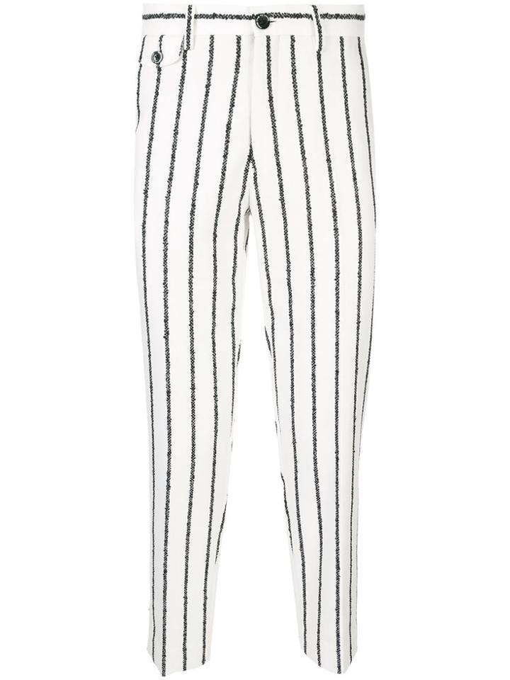 Education From Young Machines Patterned Chinos - White