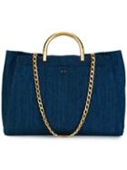Stella Mccartney 'nina' Denim Tote Bag, Women's, Blue, Cotton