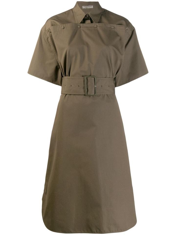 Bottega Veneta Shortsleeved Midi Dress - Green